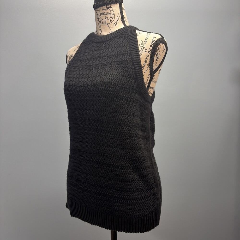 Gap Women’s Black Knit Sweater Razorback Tank Top Sleeveless - Size Medium